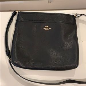 Coach black leather purse